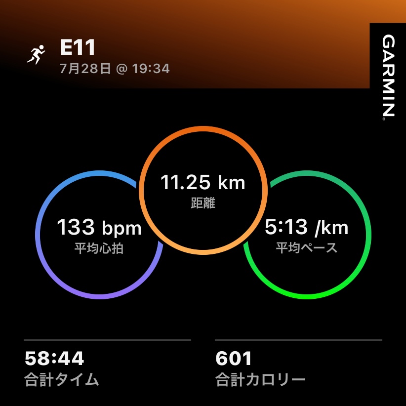 7/28 E11の練習ログ